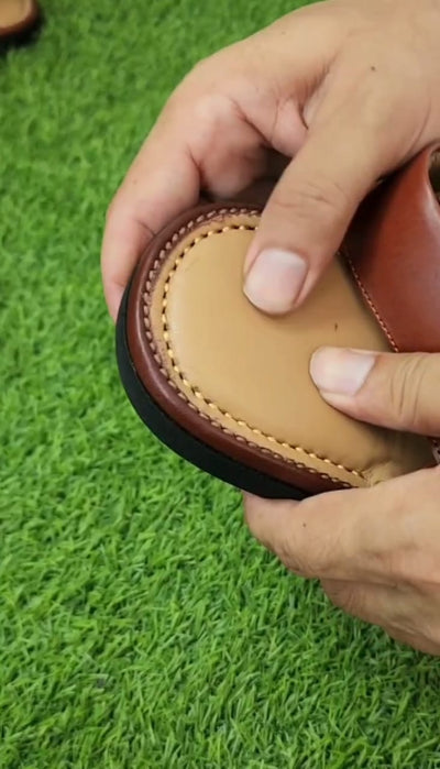 Smart Zalmi Brown Leather Chappal