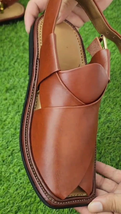 Smart Zalmi Brown Leather Chappal