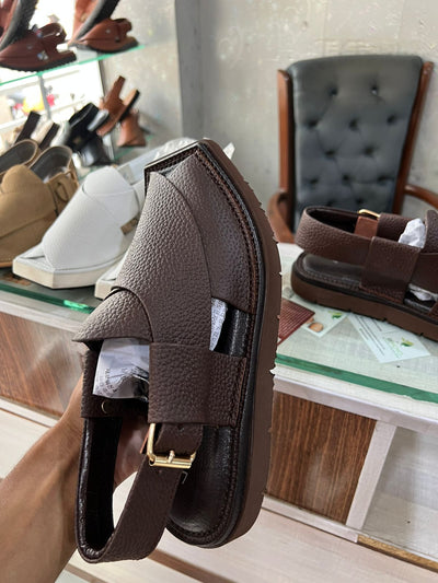 Kaptan Air Blue Leather Chappal