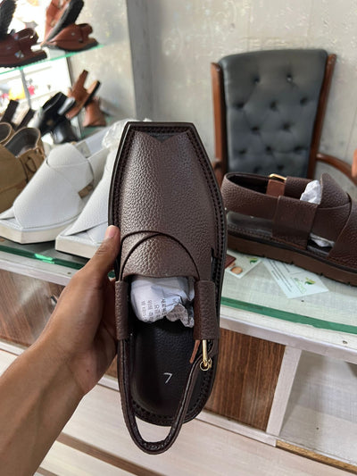 Kaptan Air Blue Leather Chappal